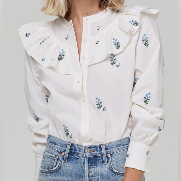 Citizens of Humanity Evie blouse-Bluebell - Picture 1 of 12